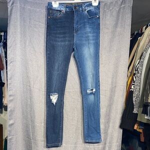 VIP Distressed Denim Skinny Jeans